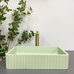 Умивальник VBI Florentia light green matt накладний VBI-015004, Цветной - мініатюра 3
