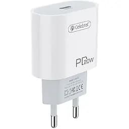 Зарядний пристрій Celebrat C-H4 Portable Type-C 20W Charger + Type-C Cable White