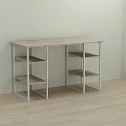 Комп'ютерний стіл Ferrum-decor Карен 75x140x70 білий ДСП Дуб Сонома 32мм (FRD-102292)