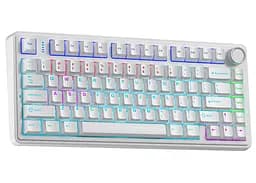 Клавіатура ігрова дротова механічна Aula F75 Mechanical White KRGD Red switch ENG/UKR - мініатюра 2