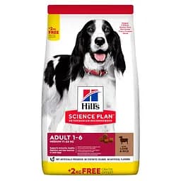 Сухий корм Hill’s SP Adult Medium Breed для дорослих собак середніх порід, з ягням і рисом, BONUS Bag 12+2 кг