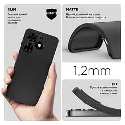 Чехол-накладка для смартфона TECNO Spark Go 2024 (BG6)/20C (BG7n) противоударный, силиконовый, термополиуретановый (ТПУ), с защитой камеры и корпуса, черный, защита всего корпуса, ArmorStandart (ARM73575) - мініатюра 3
