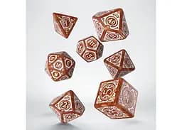 Набір кубиків Steampunk Clockwork Caramel & white Dice Set , 7 шт. (SSTC72) - мініатюра 2