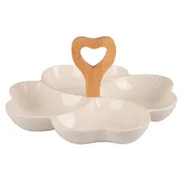 Блюдо Led Heart монастырь на 4 секции с ручкой 23.5 x 3.6 см (B010381)