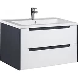 Тумба Мойдодир Paula 80-A з умивальником Cosmopolitan 80 Білий/графіт