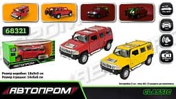 
Машинка металева Hummer H3 1:32 АВТОПРОМ світло звук двері 68321 - мініатюра 4