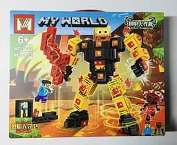 Конструктор My World MG1255 Minecraft Майнкрафт робот 465 деталей Вогненний страж