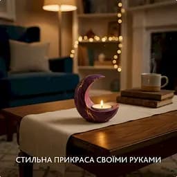 Набір для виготовлення підсвічника з гіпсу своїми руками Місяць Alexes GP-001 для початківців - мініатюра 8