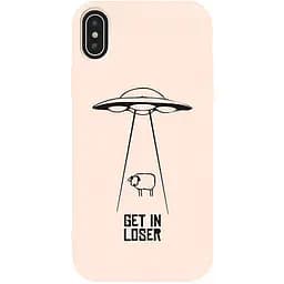 Чохол-накладка Toto Pure TPU 2 mm Print Case Apple iPhone X/XS #70 Get Loser Sand pink