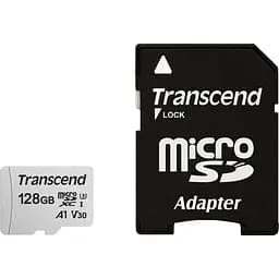 Карта пам'яті Transcend MicroSDXC 128GB 300S class 10 UHS-I U3 + adapter SD (TS128GUSD300S-A)