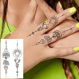 Набір дитячих тимчасових тату Чорні міні №2 Fresh Tattoo black-tattoo-mini-set-2-3, 30 штук по 9,5*5,5 см - мініатюра 7