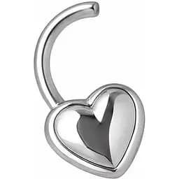 Серебряная серьга-пирсинг в нос Сердечко. 8182436Р
