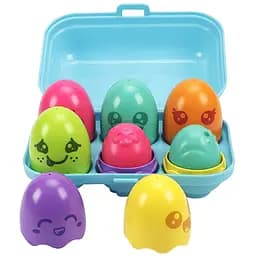 Сортер Toomies Яйца в голубом лотке 6 шт. (E73563)