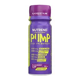Передтренувальник без кофеїну Nutrend Pump Shot, 60 мл - Ожина-лайм