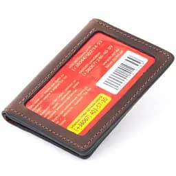 Візитниця з обкладинкою для ID-паспорта з натуральної шкіри Grande Pelle 11292 коричнева - мініатюра 2