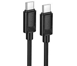 Кабель Hoco X122 Benefit USB Type-C - Type-C 60 W 3 А кабель для швидкого заряджання телефона 1 м Чорний