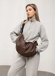 Женская сумка Sambag HOBO Bag-glove шоколадная 50 х 28 х 5 см (53400020)