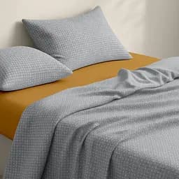 Дитяча преміум постільна білизна Cosas NORDIC WAVE CS3 110х140см (NordicWeave_16WashedCottonMustard_140) - мініатюра 2