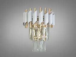 Кришталеве бра настінний світильник у стилі модерн Diasha 201202/250WH+S-gold