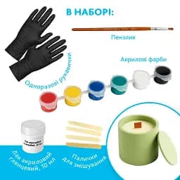 Набір для ліплення з гіпсу Alexes: підставки для прикрас і підсвічник, створення декору своїми руками - мініатюра 3