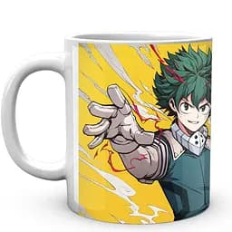 Кружка GeekLand Моя геройская академия My Hero Academia Деку на желтом фоне MHA 02.550 330 мл белая