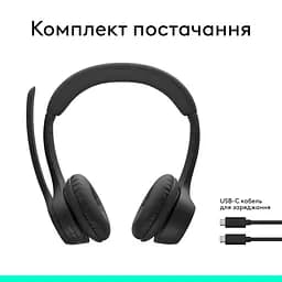 Bluetooth-гарнітура Logitech Zone 300 Wireless Black (981-001407) - мініатюра 10