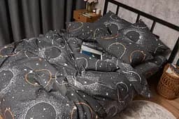 Комплект постільної білизни Moon&Star Бязь Gold Люкс Cosmic Glow King Size 220x240 наволочки 2х50х70 - мініатюра 5