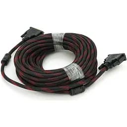 Кабель мультимедийный DVI M to DVI M 10.0m 24+1pin black/red Merlion (YT-DVI(M)/(M)NY/RD-10m)