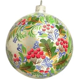 Ялинкова прикраса Санта Шоп Калиновий візерунок скло (4820001154306)