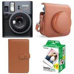Подарунковий набір Фотоапарат Fujifilm Instax Mini 41 Фотопапір 20 шт. Чохол Фотоальбом на 108 фото коричневий
