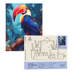 Набір для розпису по номерах "Какаду" 40*50 см, IDEA2-GX47438, ТМ "99IDEAS"