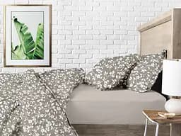 Комплект постільної білизни Cosas Beige flowers CS1 Двоспальний бежевий (FlowersWhiteBeige_El160-Quartz_180) - мініатюра 3