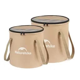 Складане відро для води з ЕВА Naturehike CNK2350CF010, 20 л, бежевий