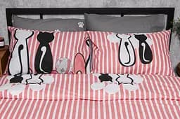 Комплект постільної білизни Moon&Star Бязь Gold Люкс Cat полуторний 143х210 наволочки 2х70х70 - мініатюра 2