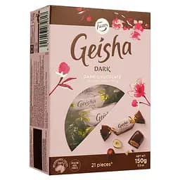 Цукерки Fazer Geisha чорний шоколад з тертим горіхом 150 г