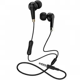 Проводные наушники вакуумные с микрофоном черные 1.2 m 3.5mm Hoco M58 Amazing