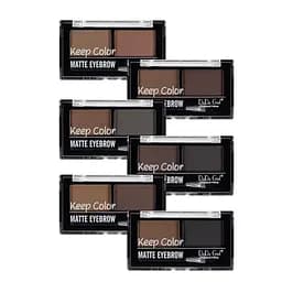 Палітра тіней для брів 2 кольори DoDo Matte Brows, набір 6 шт.
