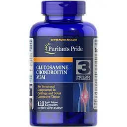 Глюкозамин хондроитин и МСМ Puritan's Pride Double Strength Glucosamine Chondroitin MSM 120 каплет