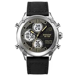 Наручний годинник чоловічий 017LSIWT Silver-White Leather Patriot acs0030984