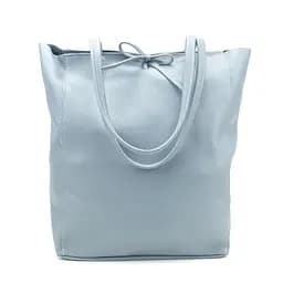 Женская кожаная сумка шоппер голубая Firenze Italy F-IT-7622BLM