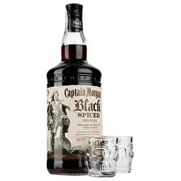Алкогольний напій Captain Morgan Black Spiced 40% 1 л + 2 чарки - мініатюра 3