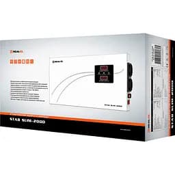 Стабілізатор напруги Real-El Stab Slim-2000 White [EL122400008] [112005] - мініатюра 6