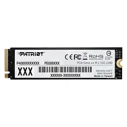 Накопичувач SSD M.2 Patriot P400 Lite 1TB NVMe 1.4 2280 Gen 4x4, 2700/3500 3D TLC (P400LP1KGM28H) - мініатюра 6