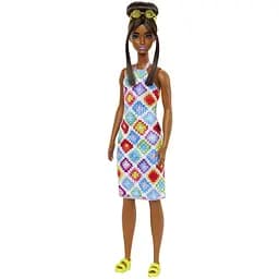 Лялька Barbie Модниця в сукні з візерунком у ромб, 30 см (HJT06) - мініатюра 3