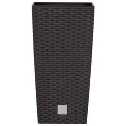 Горщик з кашпо для рослин Prosperplast Rato square - коричневий, 11/26,6 л