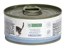 Вологий корм Nature's Protection Kitten Turkey&Rabbit 100г для кошенят