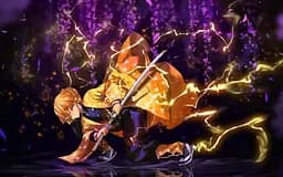 Дерев'яний фігурний пазл Зеницу Агацума (Zenitsu Agatsuma), А2, Картонна коробка 300+ елементів