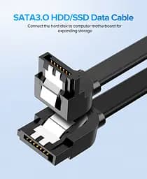 Кабель Ugreen US217 Sata 3 Data Cable 0.5 м чорний (30796) - мініатюра 2