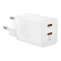 Блок зарядний пристрій Baseus GaN5 Pro Wall charger 2 Type-C 40 W (CCGP180102) білий