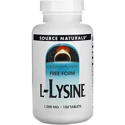 Аминокислота Source Naturals L-Lysine 1000 мг 100 таблеток